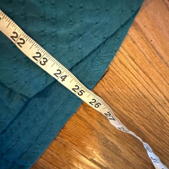 Anthropologie one September teal cowl neck top size M - Picture 6 of 9